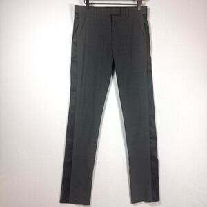 SACAI Gray Straight Pant with Black Striped Size 3 Made in Japan